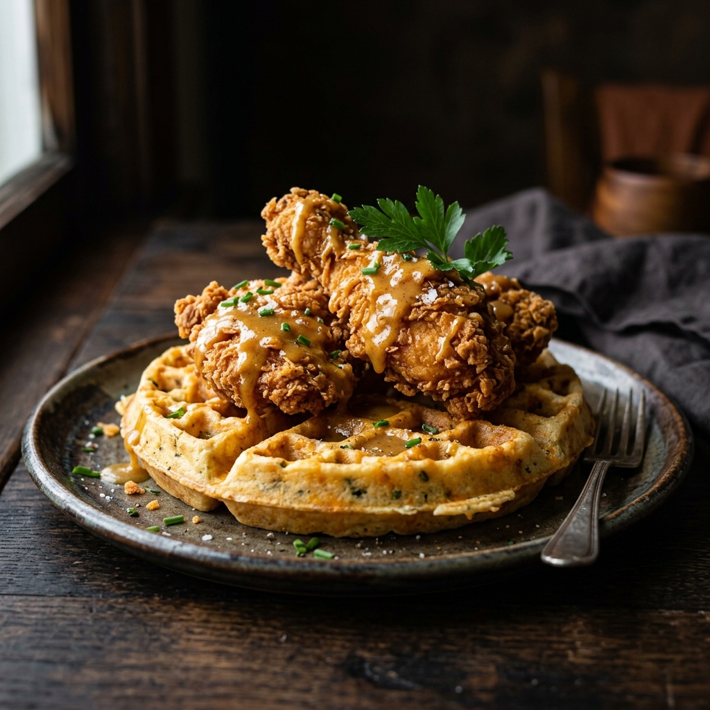 Waffle Pollo Crujiente